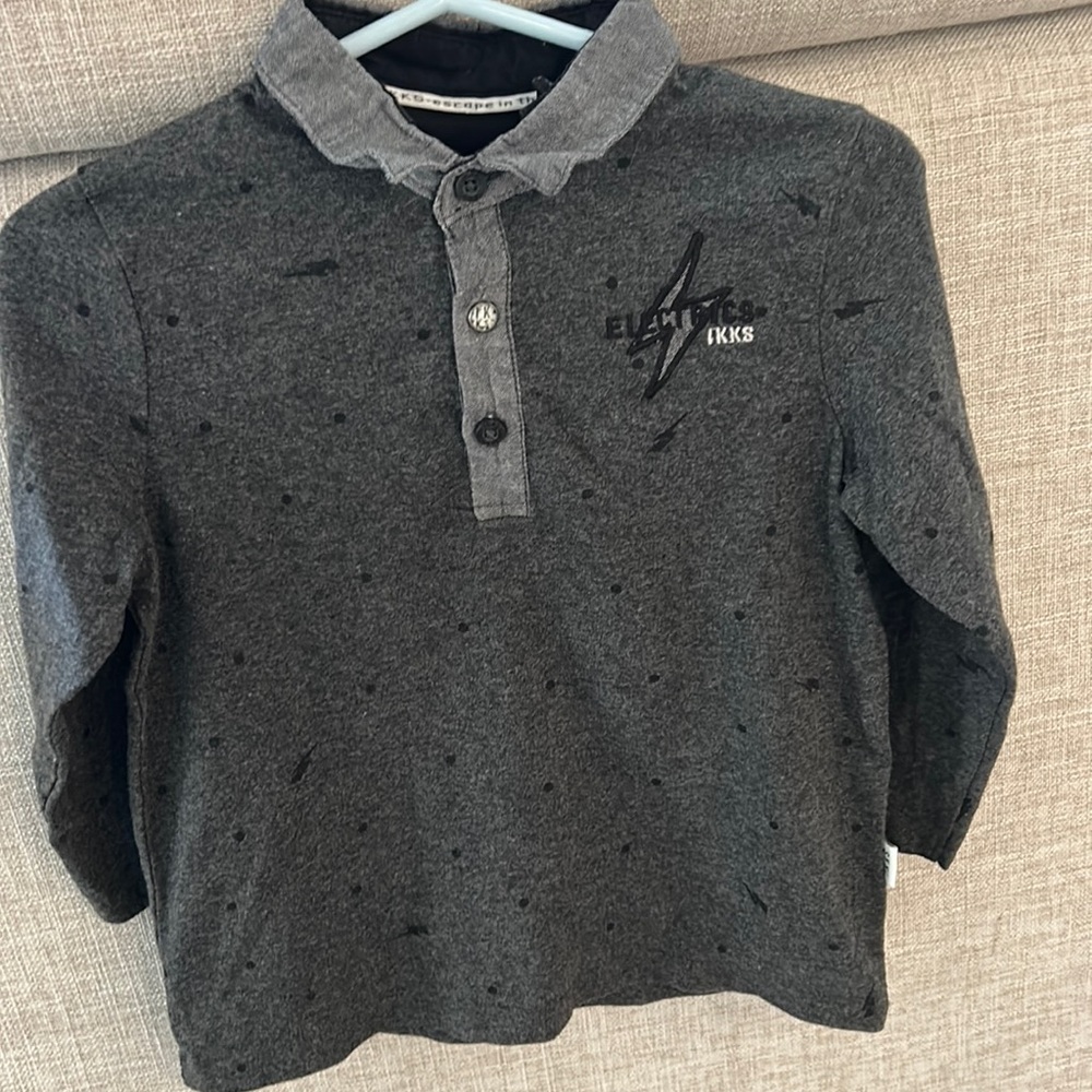 IKKS gray long sleeve shirt 2T boys